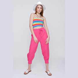 WOMEN'S LINEN TROUSERS - READY WOMEN'S CLOTHING WHOLESALE ready-made women's wholesale clothing women's clothing wholesale Turkish textile apparel