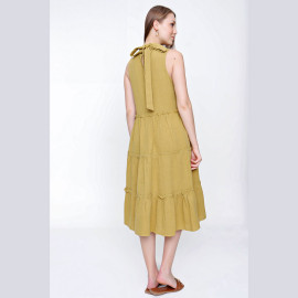 LINEN ONE PIECE DRESS - READY WOMEN'S CLOTHING WHOLESALE ready-made women's wholesale clothing women's clothing wholesale Turkish textile apparel