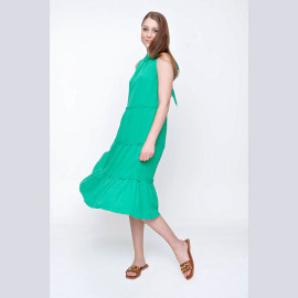 LINEN ONE PIECE DRESS - READY WOMEN'S CLOTHING WHOLESALE ready-made women's wholesale clothing women's clothing wholesale Turkish textile apparel