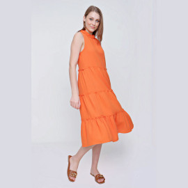 LINEN ONE PIECE DRESS - READY WOMEN'S CLOTHING WHOLESALE ready-made women's wholesale clothing women's clothing wholesale Turkish textile apparel