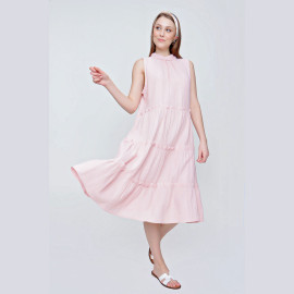 LINEN ONE PIECE DRESS - READY WOMEN'S CLOTHING WHOLESALE ready-made women's wholesale clothing women's clothing wholesale Turkish textile apparel