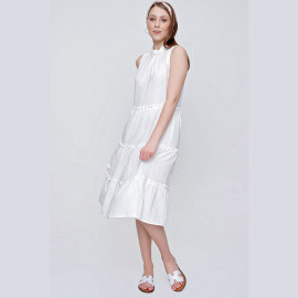 LINEN ONE PIECE DRESS - READY WOMEN'S CLOTHING WHOLESALE ready-made women's wholesale clothing women's clothing wholesale Turkish textile apparel