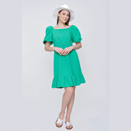 LINEN BACK DRESS - READY WOMEN'S CLOTHING WHOLESALE ready-made women's wholesale clothing women's clothing wholesale Turkish textile apparel