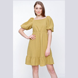LINEN BACK DRESS - READY WOMEN'S CLOTHING WHOLESALE ready-made women's wholesale clothing women's clothing wholesale Turkish textile apparel