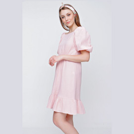 LINEN BACK DRESS - READY WOMEN'S CLOTHING WHOLESALE ready-made women's wholesale clothing women's clothing wholesale Turkish textile apparel
