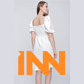 LINEN BACK DRESS - READY WOMEN'S CLOTHING WHOLESALE ready-made women's wholesale clothing women's clothing wholesale Turkish textile apparel