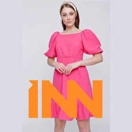 LINEN BACK DRESS - READY WOMEN'S CLOTHING WHOLESALE ready-made women's wholesale clothing women's clothing wholesale Turkish textile apparel