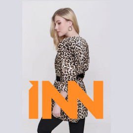LEOPARD PRINT V-NECK BLOUSE - READY WOMEN'S CLOTHING WHOLESALE ready-made women's wholesale clothing women's clothing wholesale Turkish textile apparel