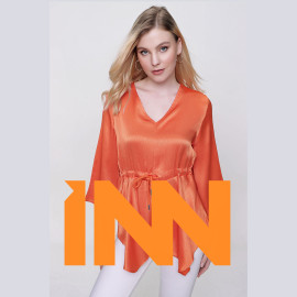 SATIN BLOUSE V-NECK - READY WOMEN'S CLOTHING WHOLESALE ready-made women's wholesale clothing women's clothing wholesale Turkish textile apparel SATIN BLOUSE V-NECK - READY WOMEN'S CLOTHING WHOLESALE ready-made women's wholesale clothing women's clothing wholesale Turkish textile apparel