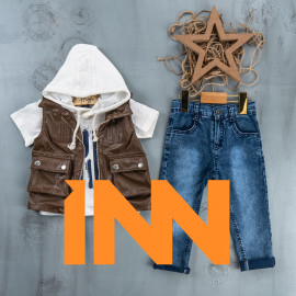 BOYS' SUIT WHOLESALE READY TOWEAR TRIPLE SUIT Jeans set with hoodie and bomber jacket 005