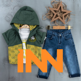 BOYS' SUIT WHOLESALE READY TOWEAR TRIPLE SUIT Jeans with a pullover and a two-tone jacket and a hoodie 008 BOYS' SUIT WHOLESALE READY TOWEAR TRIPLE SUIT Jeans with a pullover and a two-tone jacket and a hoodie 008