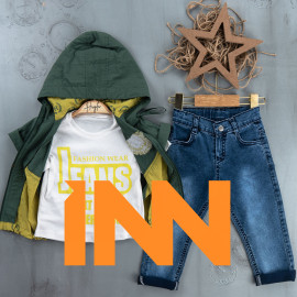 BOYS' SUIT WHOLESALE READY TOWEAR TRIPLE SUIT Jeans with a pullover and a two-tone jacket and a hoodie 008 BOYS' SUIT WHOLESALE READY TOWEAR TRIPLE SUIT Jeans with a pullover and a two-tone jacket and a hoodie 008