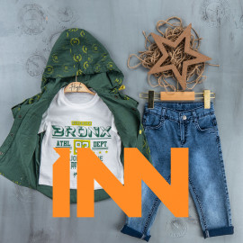 BOYS' SUIT WHOLESALE READY TOWEAR TRIPLE SUIT Jeans with a sweater and a jacket with a hoodie 010 BOYS' SUIT WHOLESALE READY TOWEAR TRIPLE SUIT Jeans with a sweater and a jacket with a hoodie 010