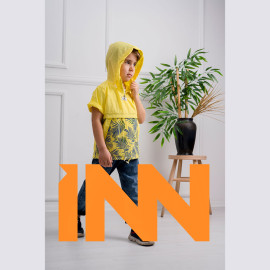 BOYS' SUIT WHOLESALE READY TOWEAR TRIPLE SUIT Jeans pants with a yellow plaid sweater 012