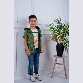 BOYS' SUIT WHOLESALE READY TOWEAR TRIPLE SUIT Jeans pants with a sweater and a tie-down jacket 014