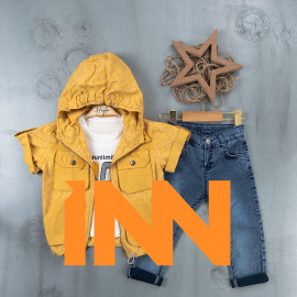 BOYS' SUIT WHOLESALE READY TOWEAR TRIPLE SUIT Jeans pants with pullover, hoodie and 3 pockets 016