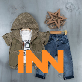 BOYS' SUIT WHOLESALE READY TOWEAR TRIPLE SUIT Jeans pants with pullover, hoodie and 3 pockets 016