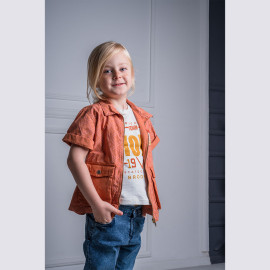 BOYS' SUIT WHOLESALE READY TOWEAR TRIPLE SUIT Jeans pants with a shirt and a quarter-sleeved jacket with two pockets 017