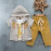 BOYS' SUIT WHOLESALE READY TOWEAR TRIPLE SUIT Canvas pants with a sweater and a striped jacket 024