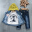 BOYS' SUIT WHOLESALE READY TOWEAR TRIPLE SUIT Jeans pants with a yellow hooded jacket and a denim jacket 025