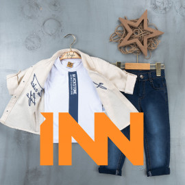 BOYS' SUIT WHOLESALE READY TOWEAR TRIPLE SUIT Jeans with a white sweater and a two-tone jacket 029 BOYS' SUIT WHOLESALE READY TOWEAR TRIPLE SUIT Jeans with a white sweater and a two-tone jacket 029