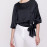 BELT DETAILED SATIN BLOUSE - WOMEN'S WEAR