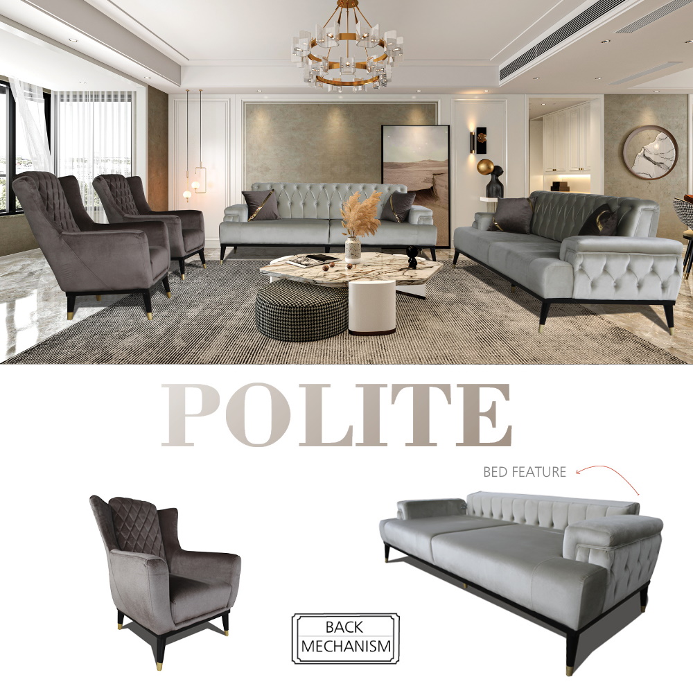 POLITE SOFA SET PIECE LIVING ROOM CHAIR FOR HOME FROM FACTORY WHOLESALE