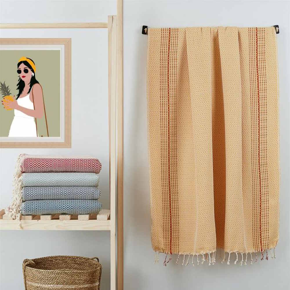 PESHTEMAL BURSA - NATURAL 100% COTTON LOINCLOTH QUICK DRYING BEACH TOWEL WHOLESALE FROM FACTORY