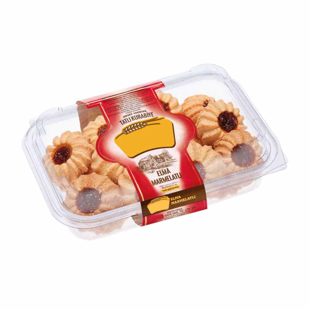 FABRİKADAN TOPTAN ELMA MARMELATLI KURABİYE 300G
