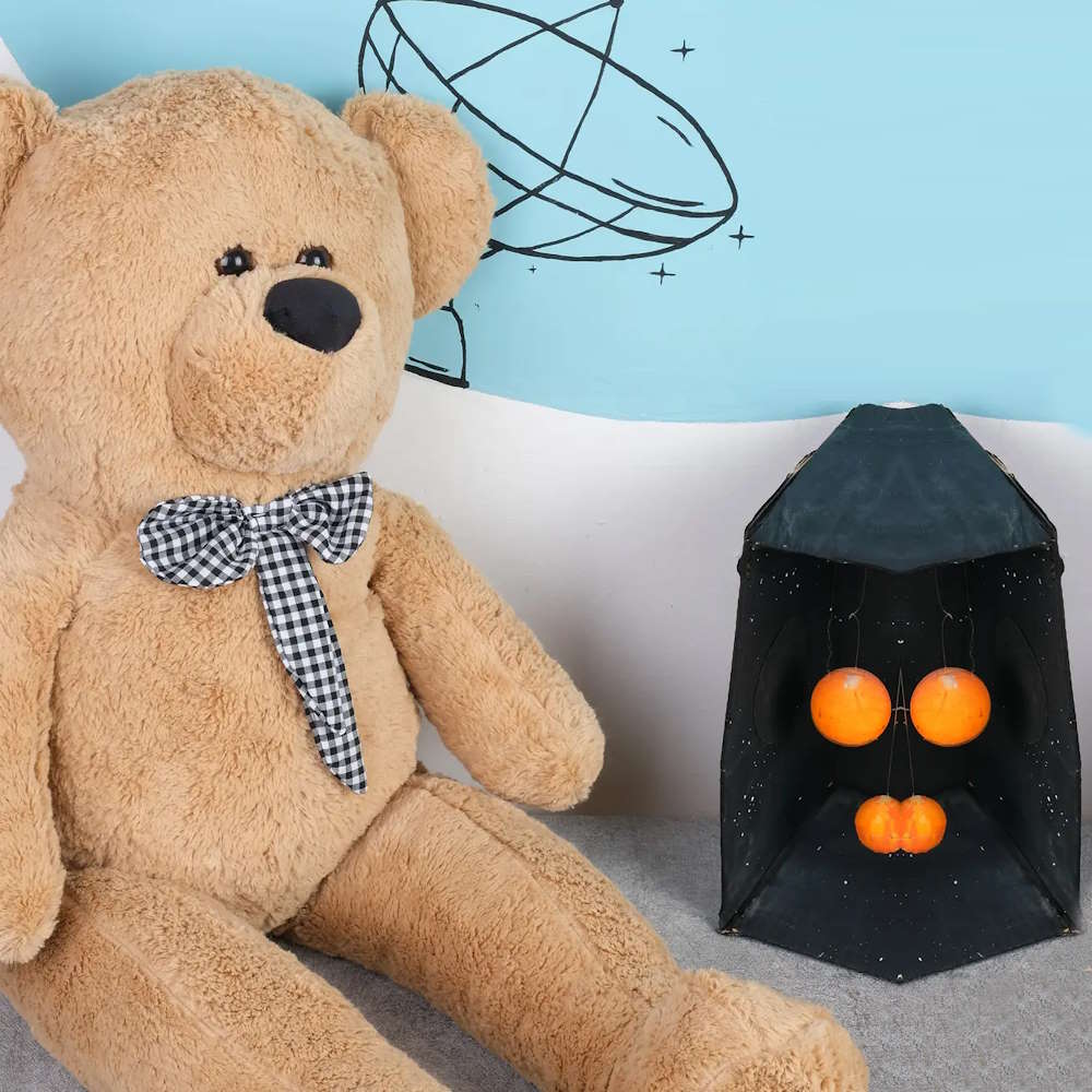 PLUSH TOY BEAR FIGURE 75cm RIBBON DETAIL FROM FACTORY WHOLESALE