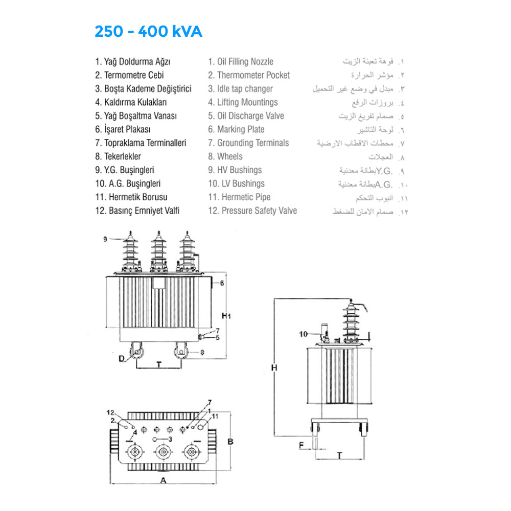 250 kVA DISTRIBUTION TRANSFORMER OIL TYPE 6
